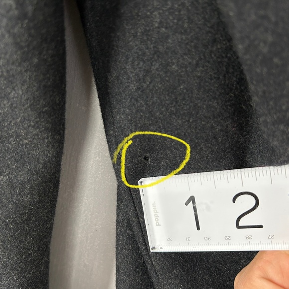 London Fog men's size 42L wool blend long coat dark gray lined - Picture 12 of 16